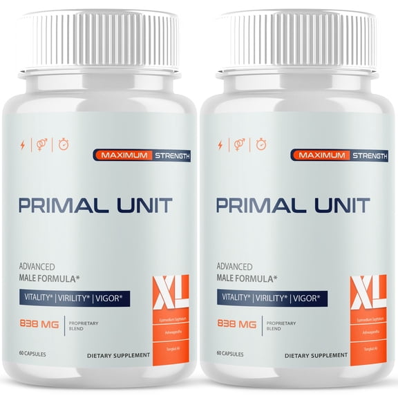 Primal Unit XL Advanced Formula Pills All Natural Vitamin Supplement PrimalUnitXL 120 Capsules
