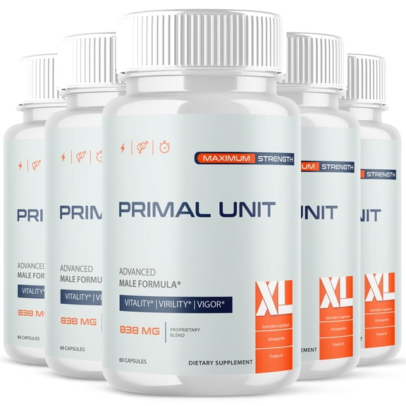 Primal Unit XL Advanced Formula Pills All Natural Vitamin Supplement PrimalUnitXL 300 Capsules