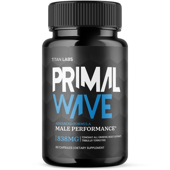 Primal Wave Advanced Formula Natural Supplement Pills for Max Strength PrimalWave 60 Capsules