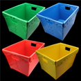 thumbnail image 1 of Primary Assorted Plastic Storage Postal Tote - 4 Pack, 1 of 1