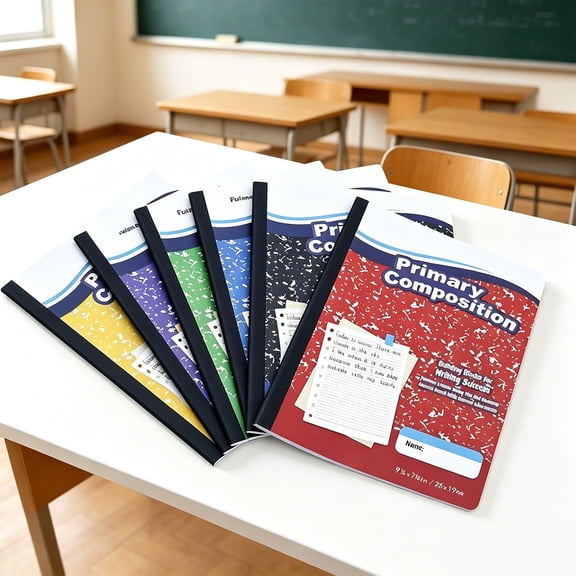 Primary Composition Book, Primary Ruled Journal,1Pcs,,Random Color