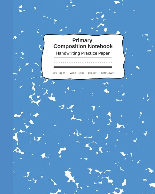 Primary Composition Notebook Handwriting Practice Paper Blue Marble