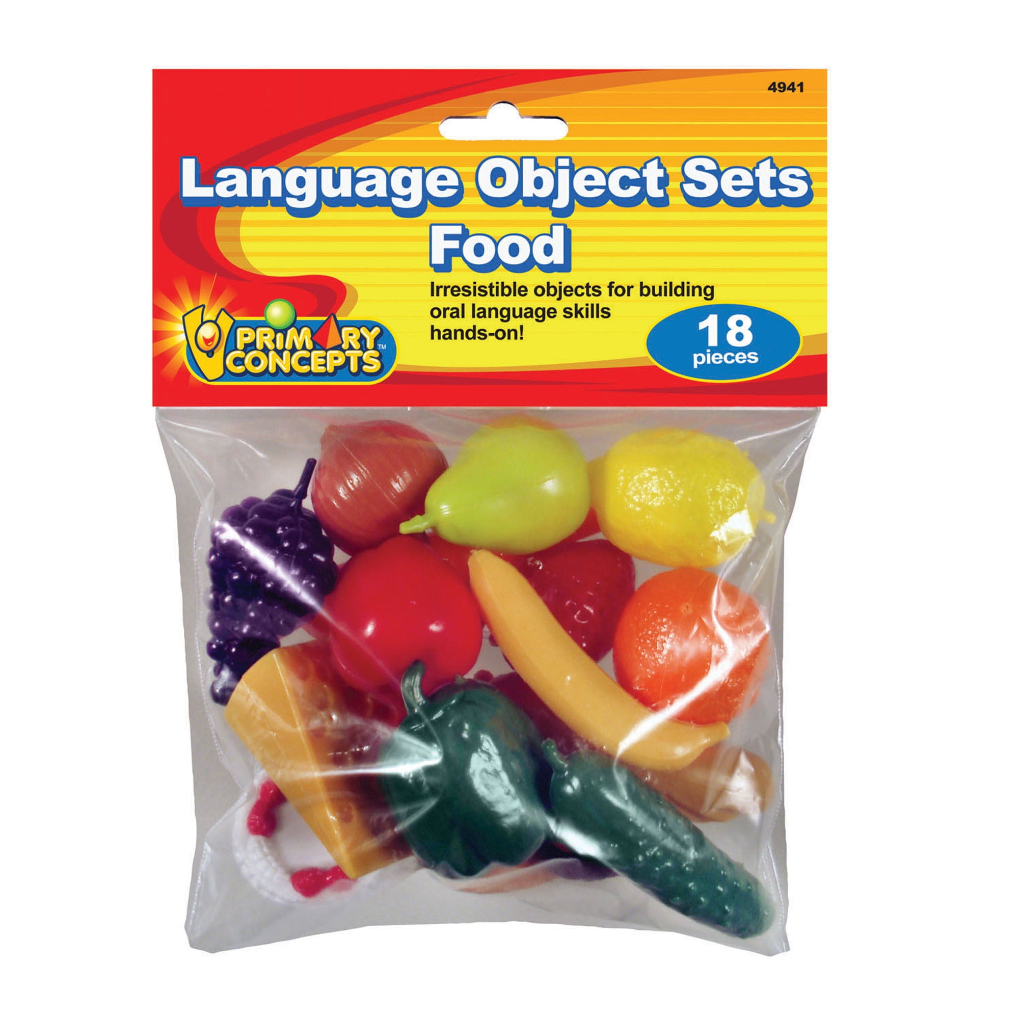 Primary Concepts™ Language Object Sets Food, 18 Pieces