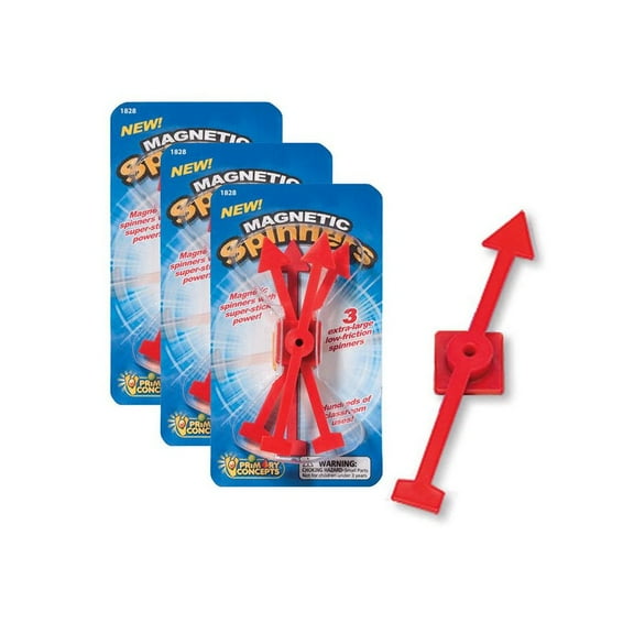 Primary Concepts Magnetic Spinners, 3 Per Set, 3 Sets