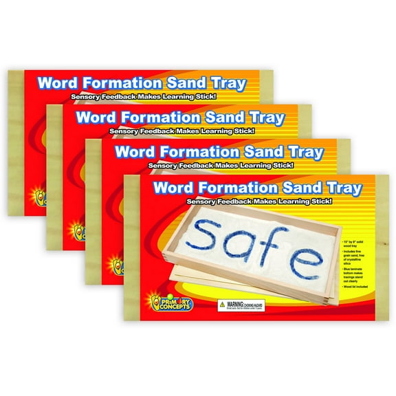 Primary Concepts Word Formation Sand Tray, 15"W x 8"L, Pack of 4