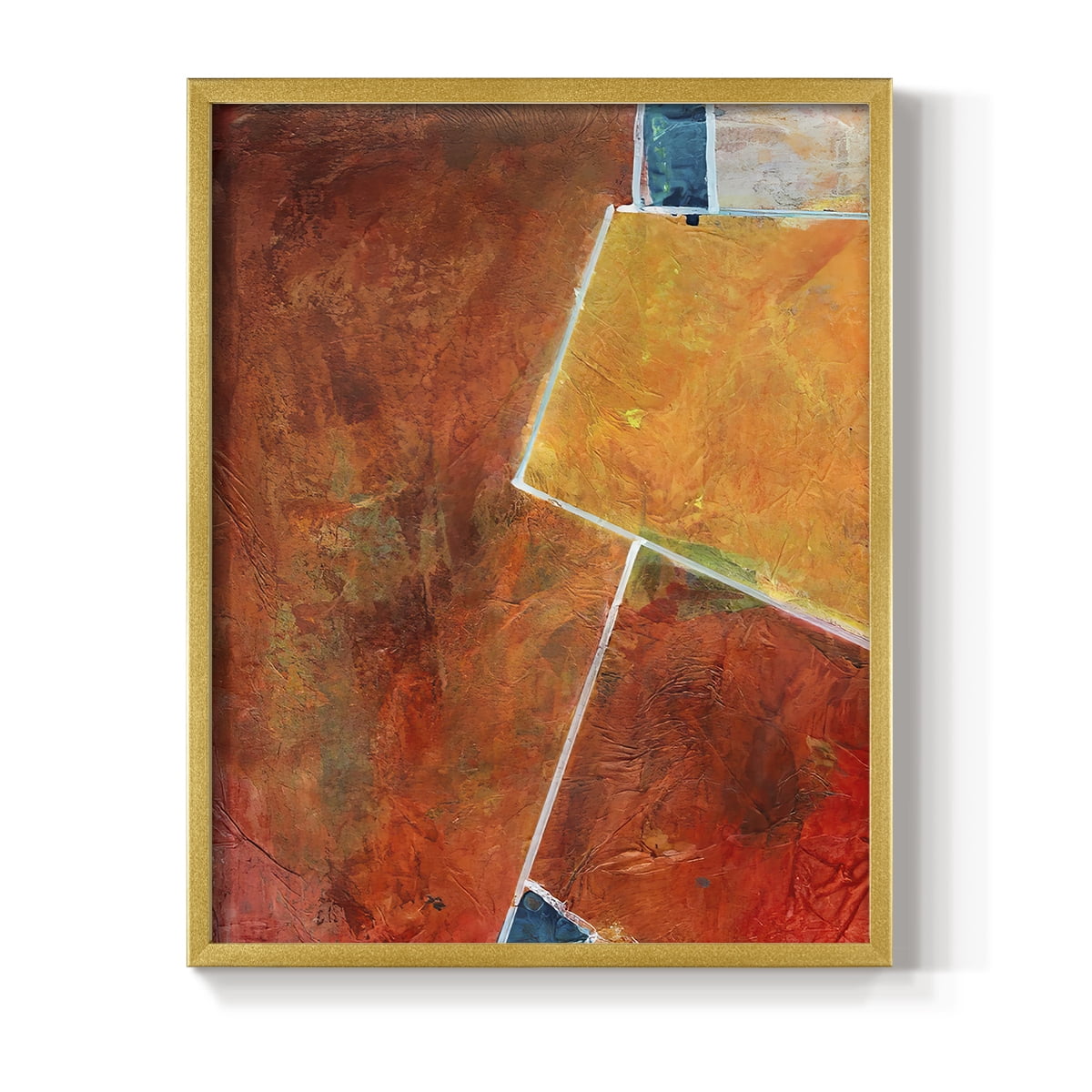 Primary Connection I Framed Print in Gold Solid Wood Framed Print No Nail Hanging