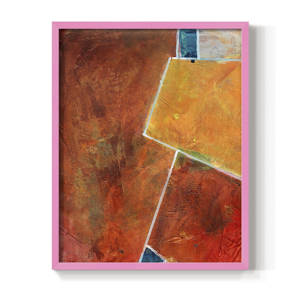 Primary Connection I Framed Print in Pink Solid Wood Framed Print No Nail Hanging