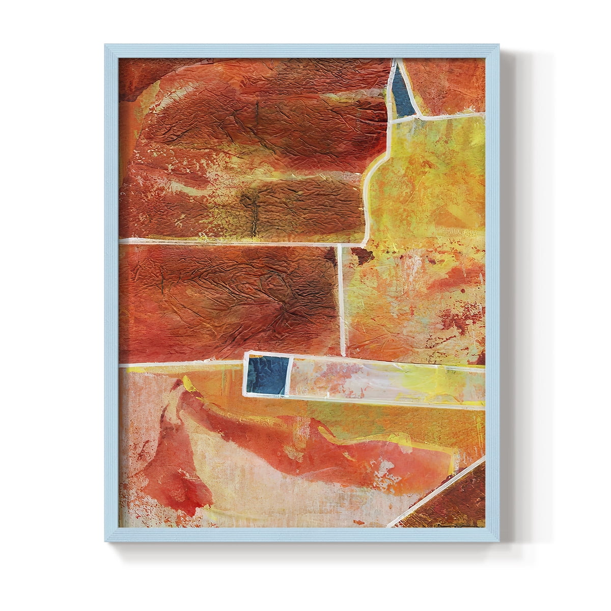Primary Connection IV in Blue Solid Wood 8 x 10 Framed Print