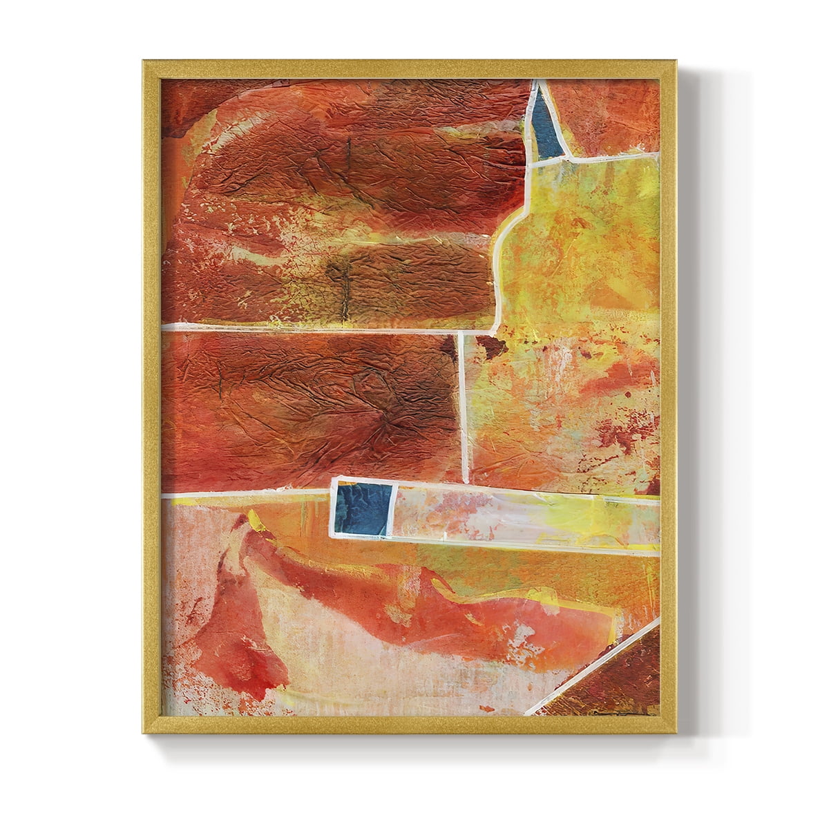 Primary Connection IV in Gold Solid Wood 16 x 20 Framed Print