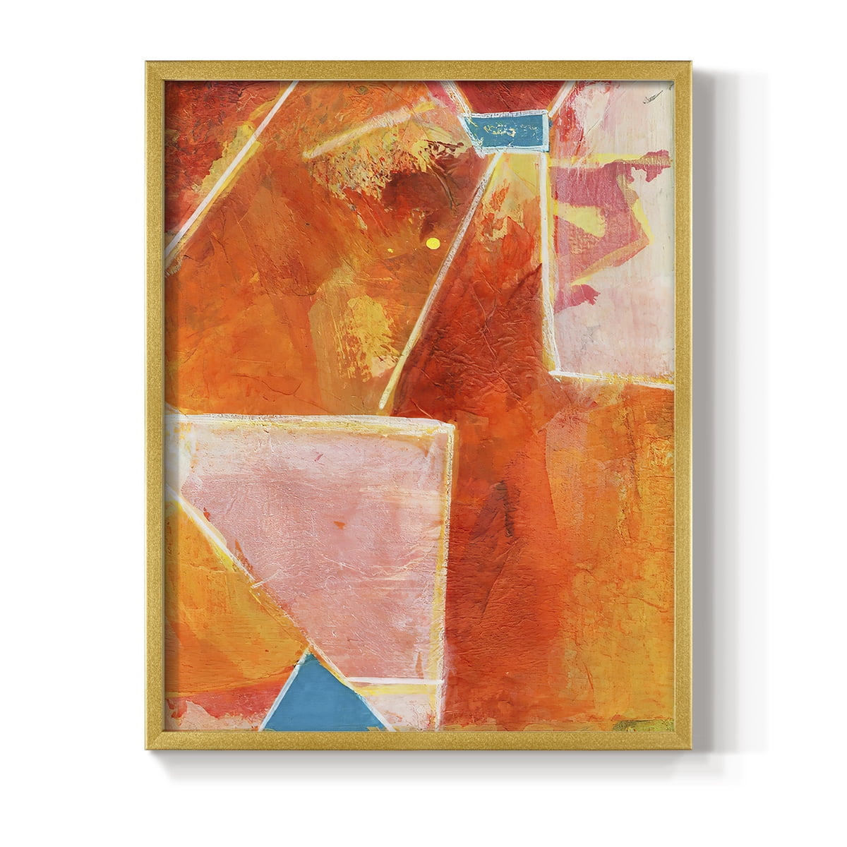 Primary Connection V in Gold Solid Wood 16 x 20 Framed Print
