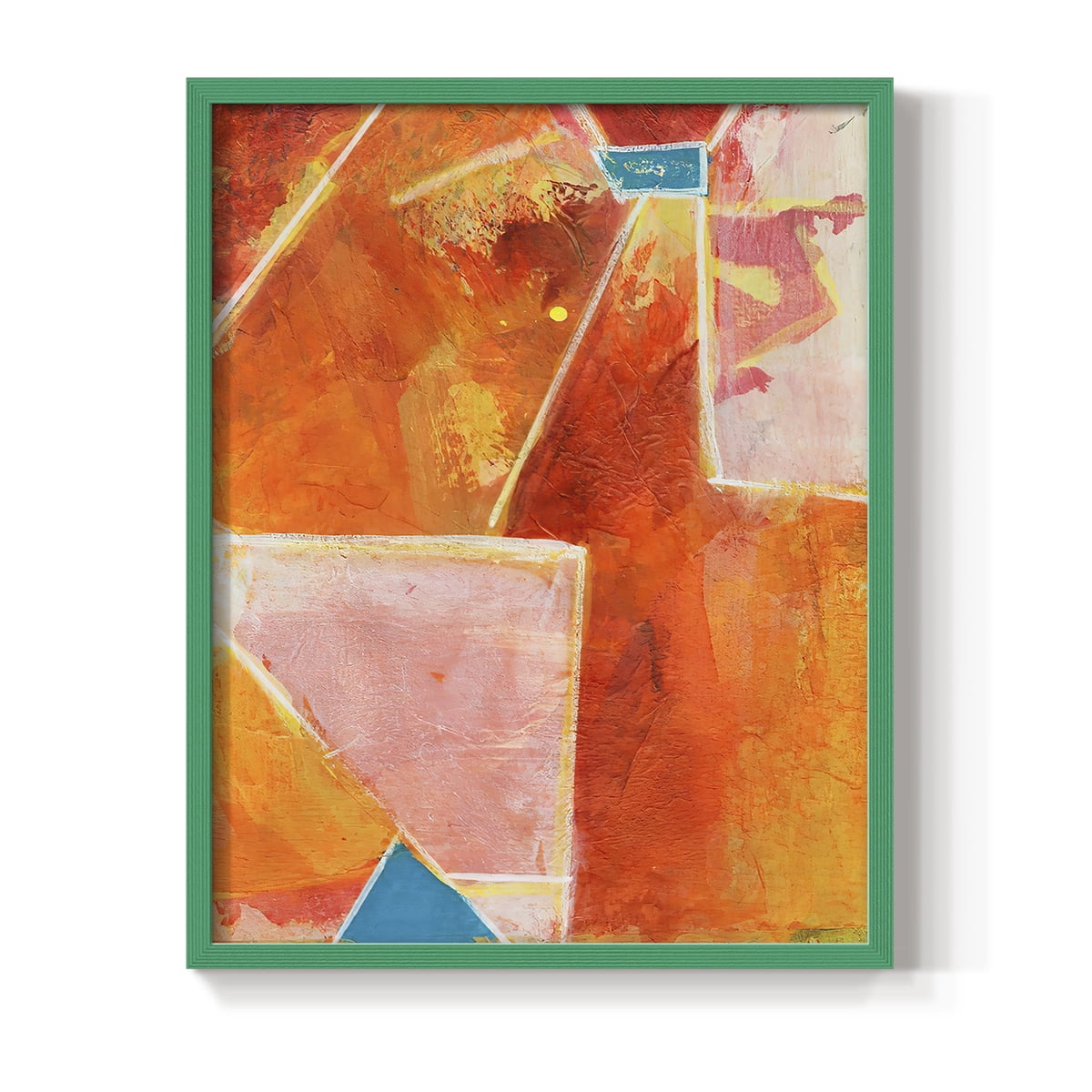 Primary Connection V in Green Solid Wood 8 x 10 Framed Print