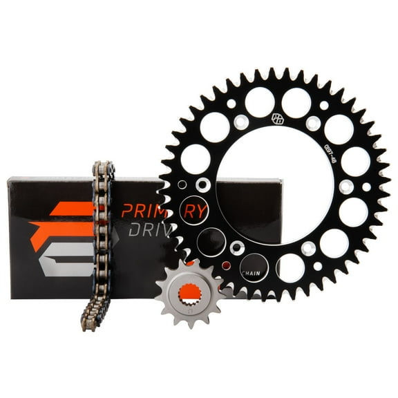 Primary Drive 1437620303 Chain and Sprocket Kit - Aluminum Rear/O-Ring Chain Black Rear Sprocket