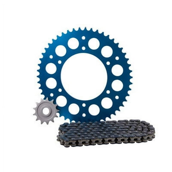 Primary Drive Alloy Kit & O-Ring Chain Blue Rear Sprocket for Yamaha WR250F 2011-2013