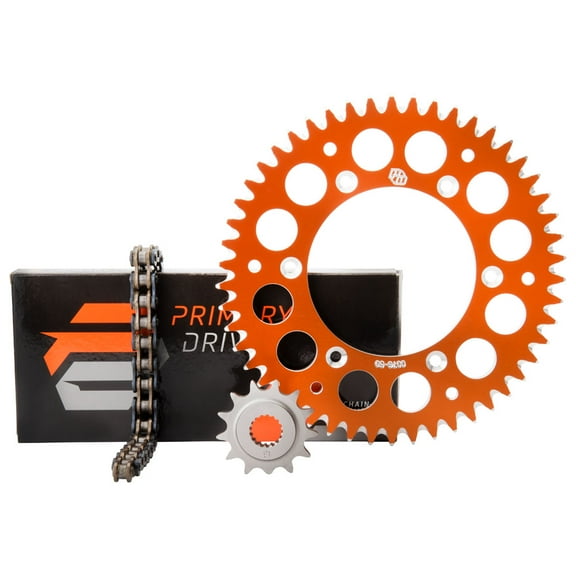 Primary Drive Alloy Kit & O-Ring Chain Orange Rear Sprocket For KTM 450 SX-F Factory Edition 2012-2013