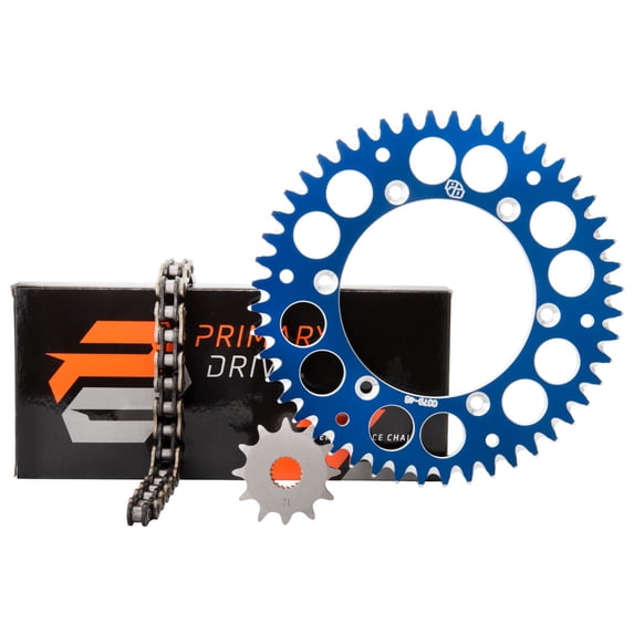 Primary Drive Alloy Kit & X-Ring Chain Blue Rear Sprocket For YAMAHA WR400F 1999-2000