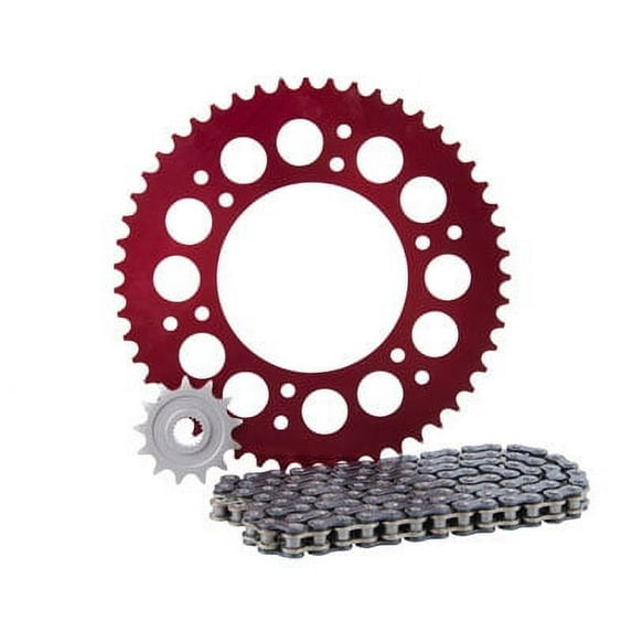 Primary Drive Alloy Kit & X-Ring Chain Red Rear Sprocket for Honda CRF450R 2009-2016