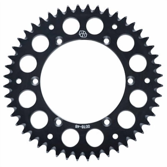 Primary Drive Rear Aluminum Sprocket 51 Tooth Black for Kawasaki KX80 1991-2000