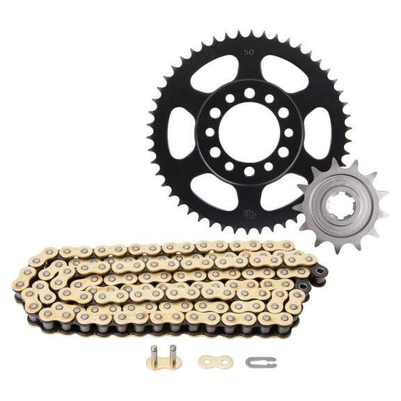 Primary Drive Chain and Sprocket Kit - Steel Rear/Gold Racing Chain For Yamaha TW200 1990-2026