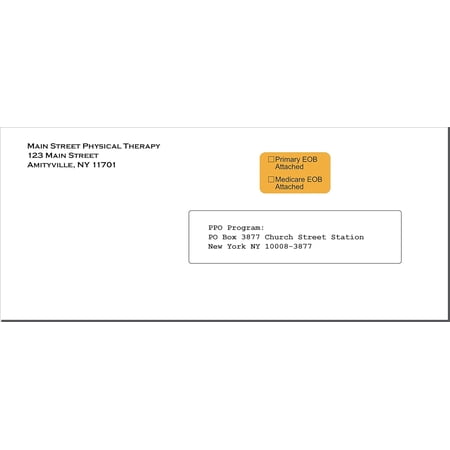 Primary EOB and Medicare EOB Attached Chart Label, Fluorescent Orange, 1-1/2” x 7/8”, Permanent Adhesive, 250 Stickers/Box for Claims Processing and Billing Workflow,