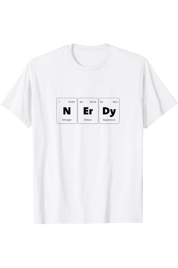 Primary Elements of Humour Science Nerdy N Er Dy T-ShirtMen and women, Black T-shirt, size: Extra large S-4XL
