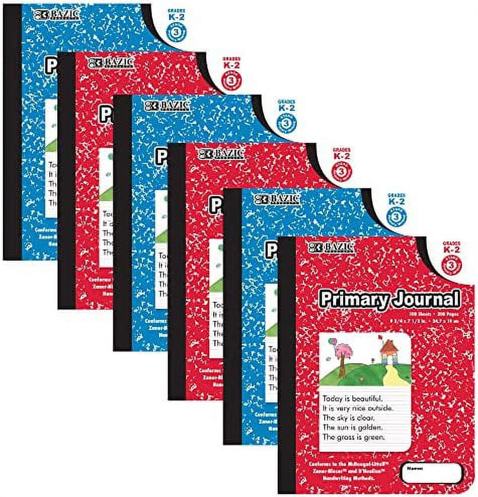 Primary Journal Composition Book Marble, 100 Sheet Drawing Writing Grades K 2 Notebook Journal