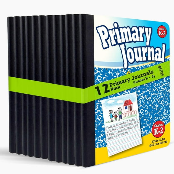 Primary Journal, Hardcover, Primary Composition Book Notebook - Grades K-2, 100 Sheet, One Subject, primary composition notebook with picture space