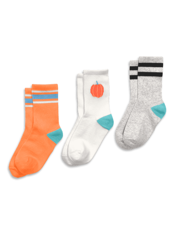 Kids Athletic Sock 3 Pack In Halloween Mix