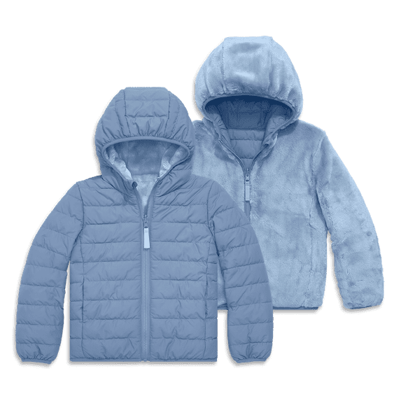 Primary Kids Reversible Fleece Puffer Jacket - Walmart.com