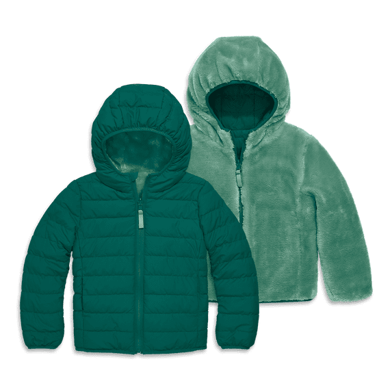 Primary Kids Reversible Fleece Puffer Jacket - Walmart.com