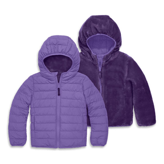 Primary Kids Reversible Fleece Puffer Jacket - Walmart.com