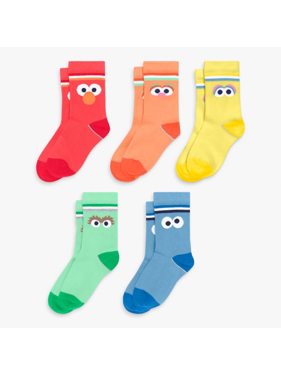 Kids Sesame Street Crew Sock 5-Pack