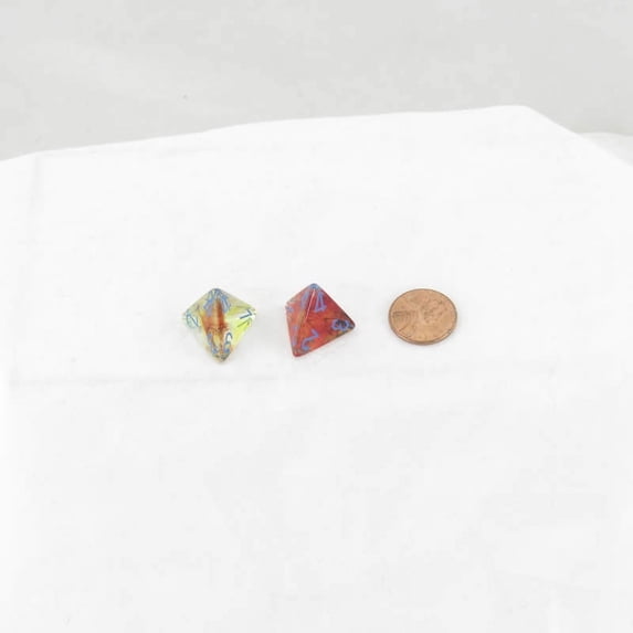Primary Nebula Luminary Dice with Blue Numbers 16mm (5/8in) D4 Set of 2 Wondertrail