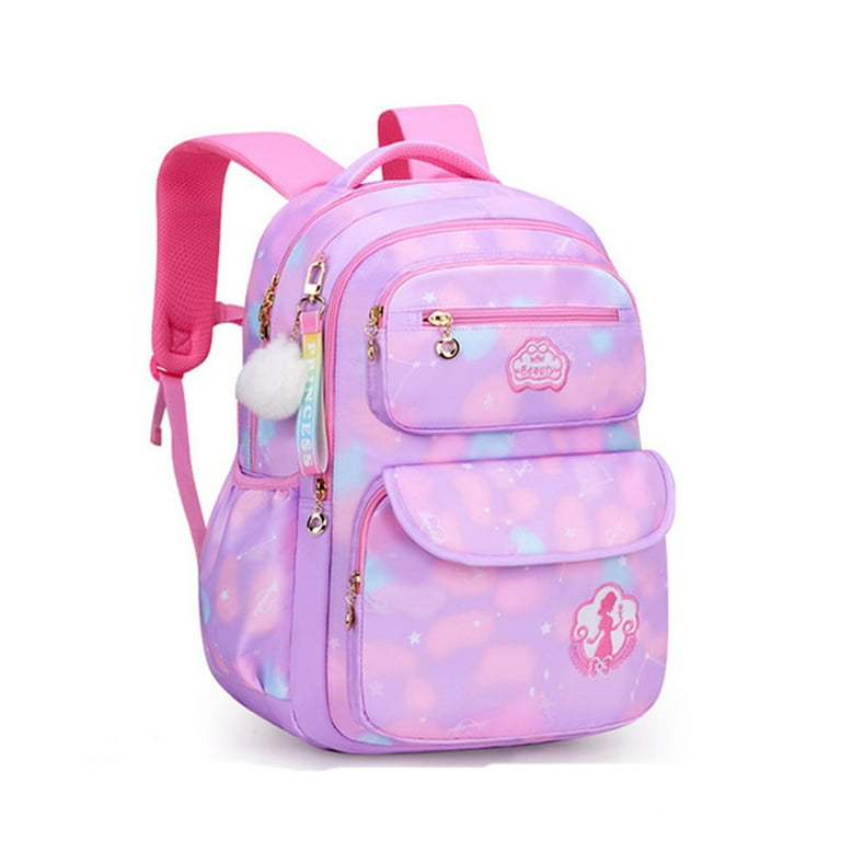 Primary School Backpack Children Schoolbag Cute Colorful School Book Bags Girls Backpack Purple Walmart