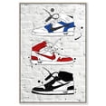thumbnail image 1 of Primary Sneaker Collection Urban Style Canvas Wall Art by Notoriart, Silver Floater Frame, 10"x15", 1 of 7