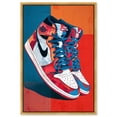 thumbnail image 1 of Primary Sneakers Shapes Canvas Print Retro Wall Decor by Notoriart, Gold Frame, 10 x 15, 1 of 5