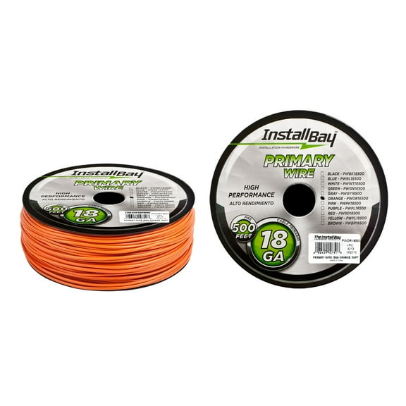 Primary Wire 18 Gauge Orange - Coil of 500 feet