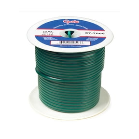 Primary Wire, GPT, 16 AWG, Copper, Green, PVC Jacket, Stranded 89-8006