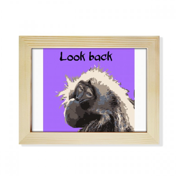 Primate Baboon Papio Desktop Photo Frame Picture Art Decoration Painting 6x8 inch