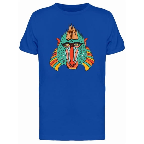 Primate Head With Tribal Art Tee Men's -Image by Shutterstock