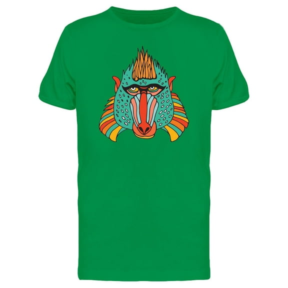 Primate Head With Tribal Art Tee Men's -Image by Shutterstock