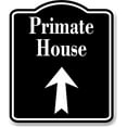 thumbnail image 1 of Primate House Zoo Up Arrow BLACK Aluminum Composite Sign, 8.5"x10", 1 of 9