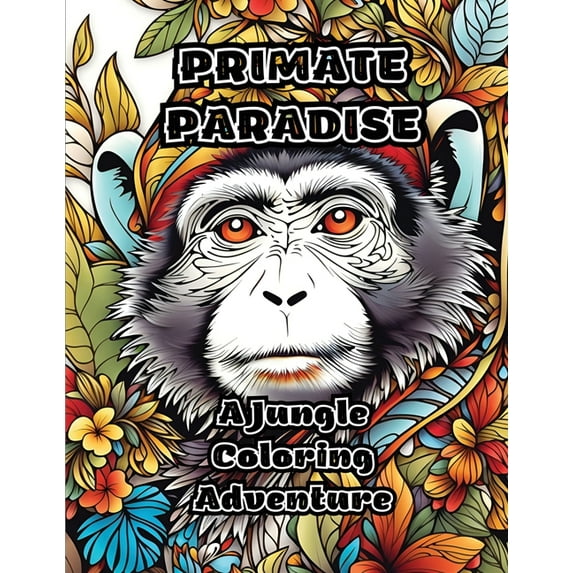 Primate Paradise: A Jungle Coloring Adventure, (Paperback)