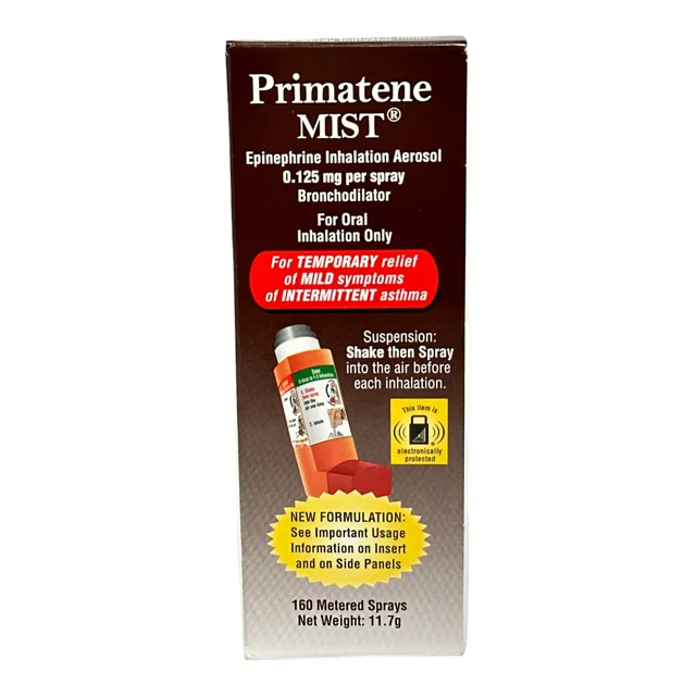Primatene Mist Epinephrine Inhalation Asthma Symptom Relief Inhaler 160