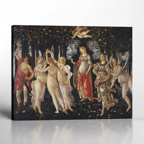 Primavera by Botticelli Canvas Print, Allegory of Spring, Botticelli Wall Art, Canvas Wall Art for Bedroom, Ready To Hang for Living Room Home Wall Decor 11x14