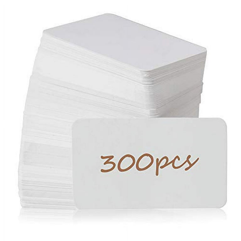 Primbeeks 300pcs Blank Business Cards, Premium Blank White Cards, 3.5 x 2.2 Small Blank Cards, Blank Cardstock Cards, Small Note Cards, White