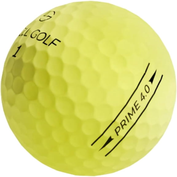 Prime 4.0 Golf Ball - Yellow- 4-Piece Construction, High-Speed Core Design for Mid to High-Swing Players, Superior Distance with Greenside Spin Control