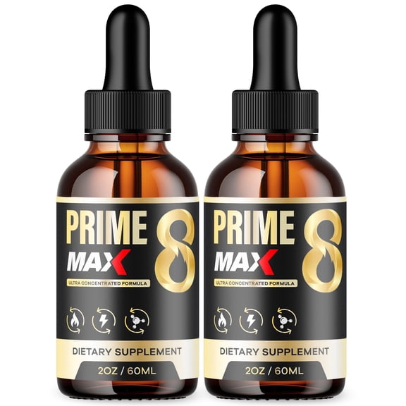 Prime 8 Max Drops Advanced Performance Support Liquid Supplement Prime8Max (60 Servings)