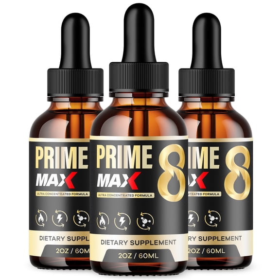 Prime 8 Max Drops Advanced Performance Support Liquid Supplement Prime8Max (90 Servings)