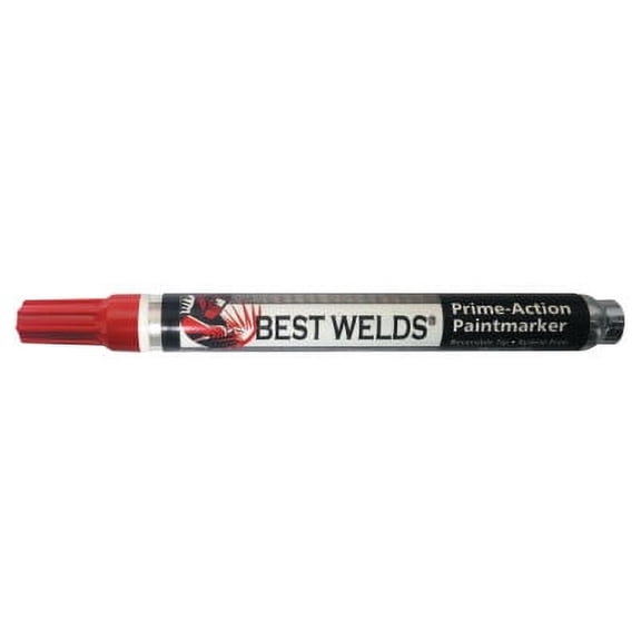 Prime-Action Paint Marker, Reversible Chisel/Bullet Tip, Red