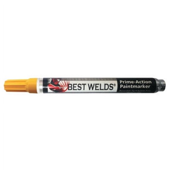 Prime-Action Paint Marker, Reversible Chisel/Bullet Tip, Yellow